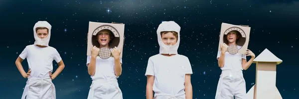 Astronaut kid collage — Stockfoto