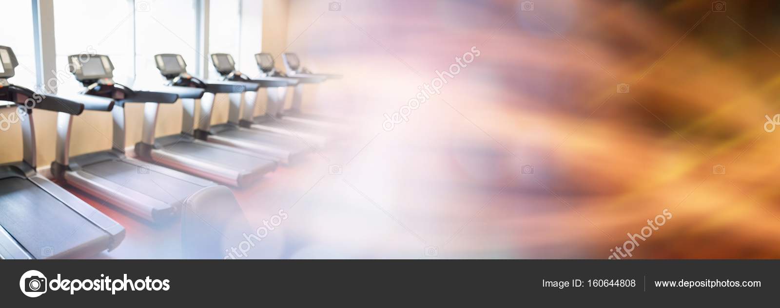 Treadmills in Gym with transition Stock Photo by ©vectorfusionart 160644808