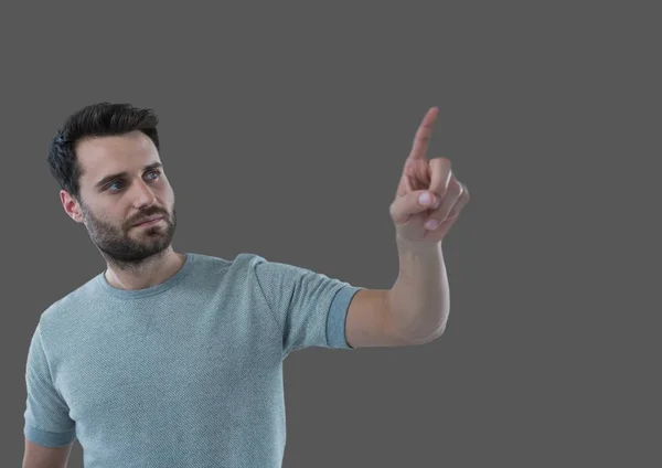 Portrait of Man pointing — Stock Photo, Image