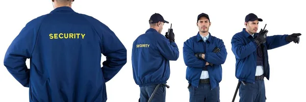 Security guard collage — Stockfoto