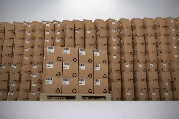 Pila de cajas de cartón — Foto de Stock