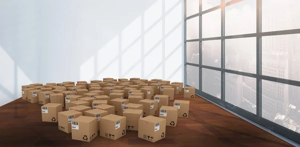 Grupo de cajas de cartón — Foto de Stock