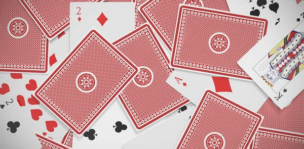 Carte da gioco su bianco — Foto Stock