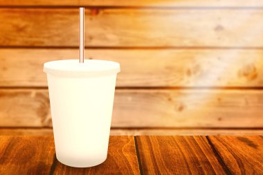 Ahşap plakalar karşı beyaz Kupası 