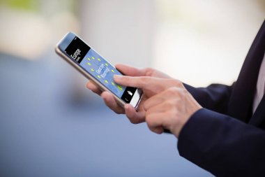 Mobil ekran Avrupa Birliği bayrağı