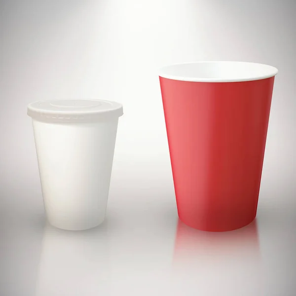 白色的红色和白色杯子 — 图库照片