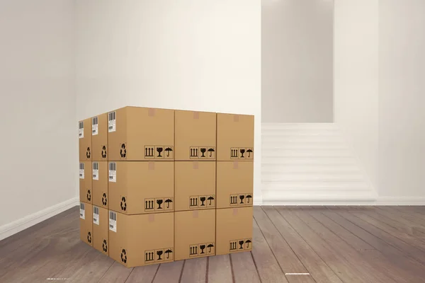 3D-зображення картонних коробок — стокове фото