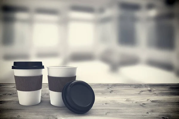 Tazas de café desechables — Foto de Stock