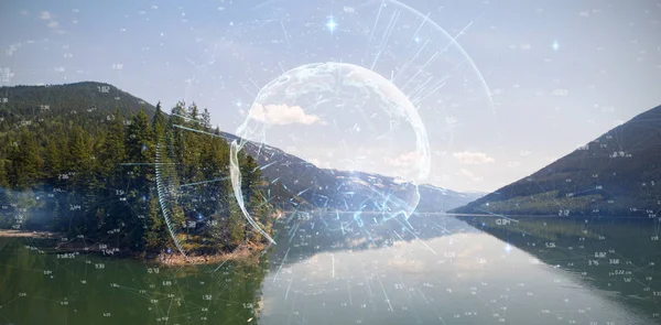 dağ nehir kenarındaki ağaçlar