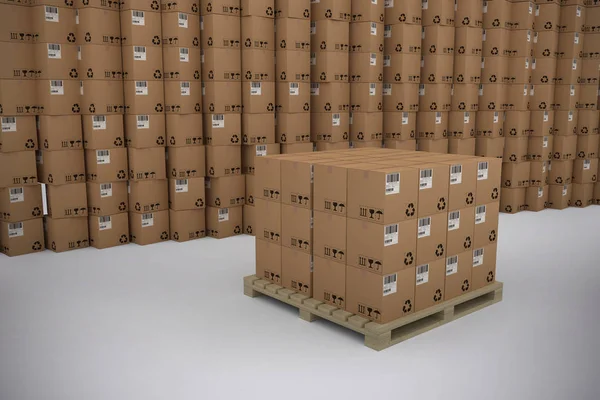 Kartonnen dozen op witte achtergrond — Stockfoto