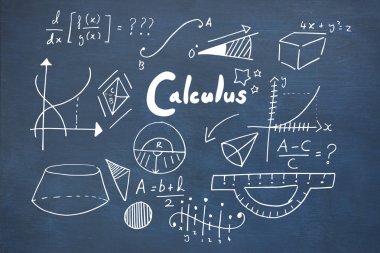 Diferansiyel ve İntegral Hesap metin geometrik şekiller ile birçok parçalardan oluşan imge