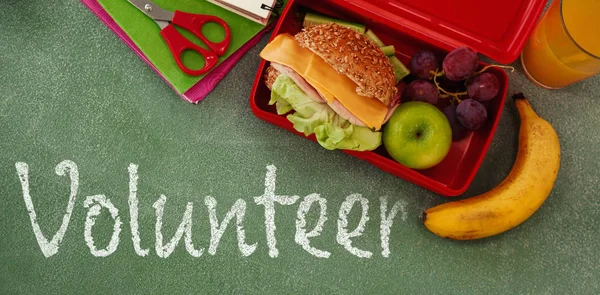 Hamburger in lunch box — Foto Stock