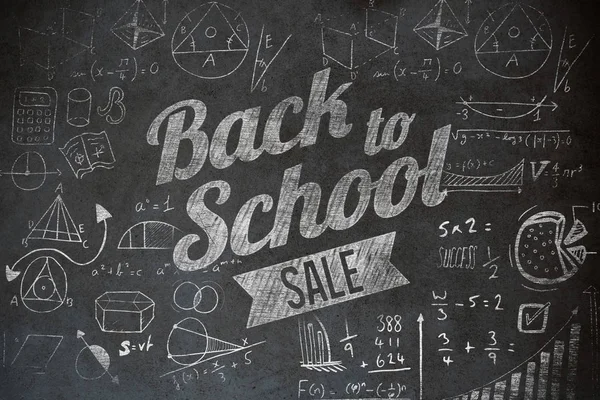 Back to school sale message — Stock Photo, Image