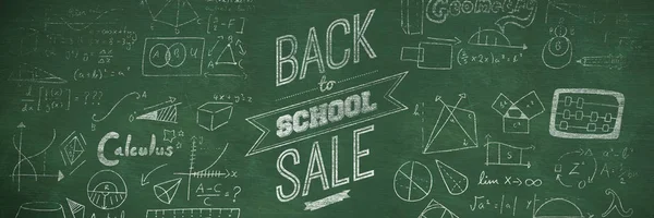 Back to school sale message — Stock Photo, Image