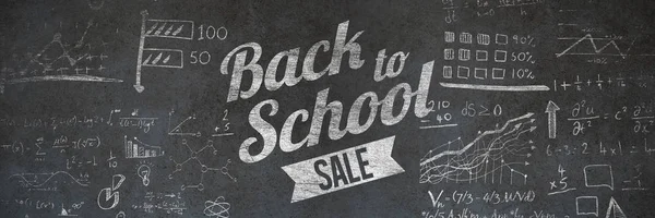 Back to school sale message — Stock Photo, Image