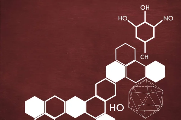 Estructura química contra la imagen de la pizarra de ac —  Fotos de Stock