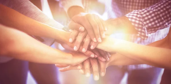 Business people stacking hands — Stock Photo, Image