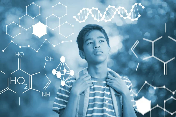 Imagen compuesta de ilustración de la estructura química — Foto de Stock