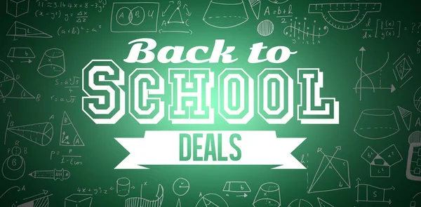 Back to school deals message — Stock Photo, Image