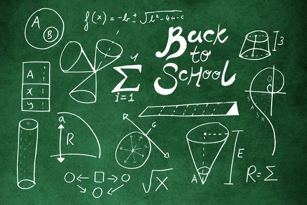 Hát-hoz iskola szöveg geometriai alakzatok — Stock Fotó