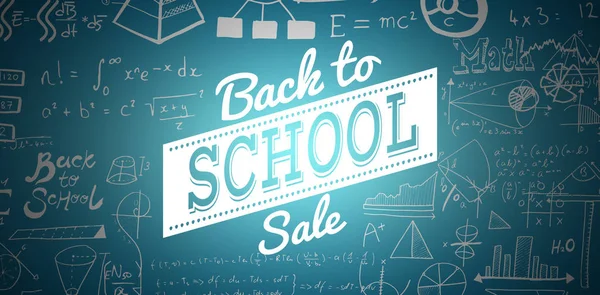 Tillbaka till skolan försäljning meddelande — Stockfoto