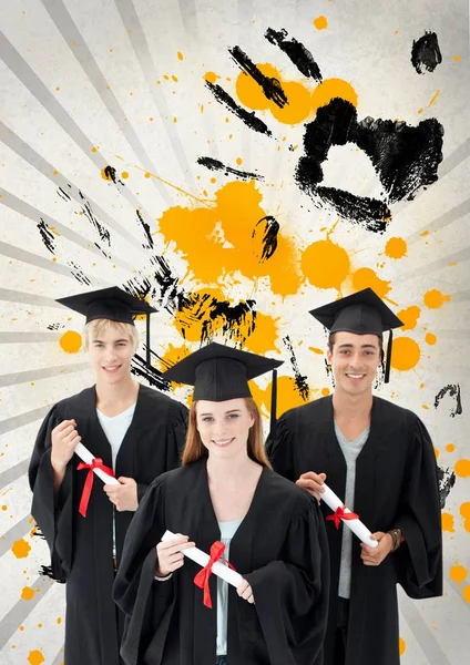 Studenten houden van diploma 's — Stockfoto