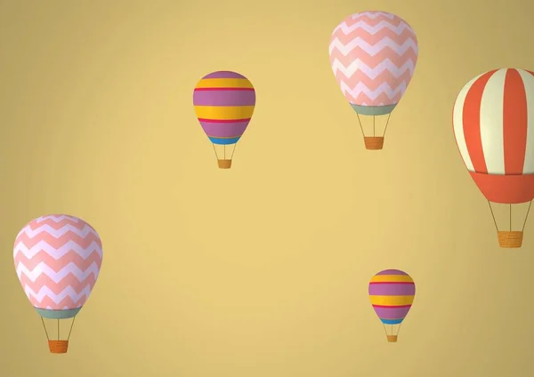 Renkli çizgili hava balonları — Stok fotoğraf