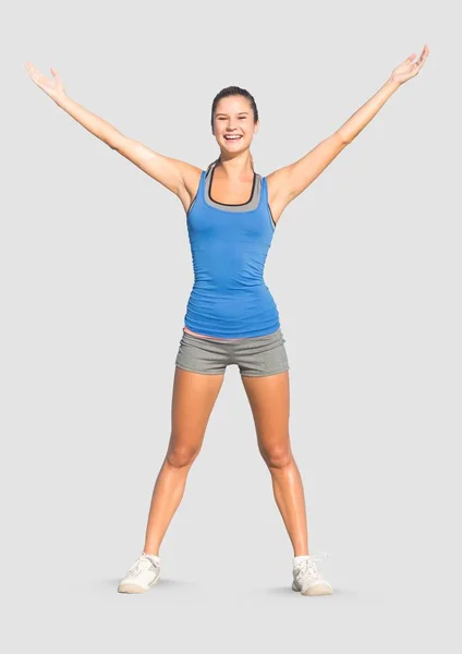 Athletic fit woman standing — Stock Photo, Image
