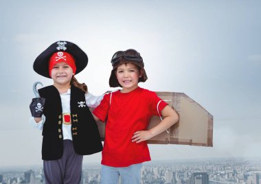 Çocuk korsan ve pilot kostümleri