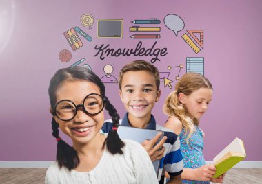 Bilgi grafik ile zeki çocuklar
