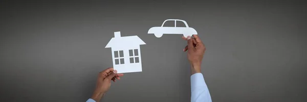 Auto en huis verzekering concept — Stockfoto