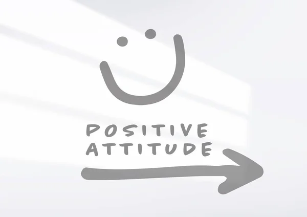 Positive attitude arrow with smiley face — Stock Photo, Image