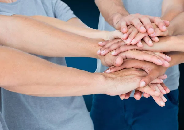 Lots of hands together — Stock Photo, Image