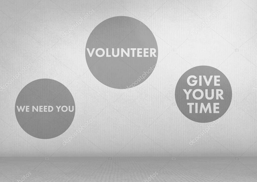 Volunteer Give your time graphics 