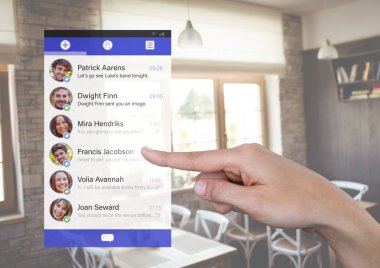Sosyal medya App arabirimi dokunmadan el