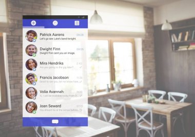 Sosyal medya App arabirimi Cafe