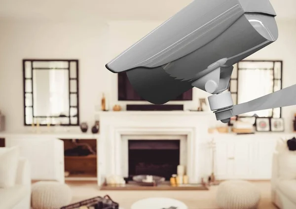 CCTV, licht wazig woonkamer — Stockfoto