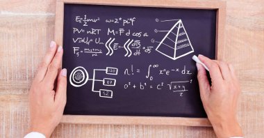 El çizim diyagramlar üzerinde yazı tahtası