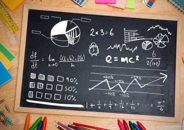 Bilim diyagramlar üzerinde yazı tahtası