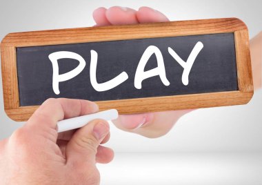 Blackboard tebeşir ile oyunundan el yazma