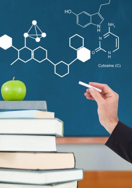 Bilim teorisi yazı tahtası üzerinde yazma el