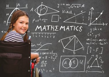 Tekerlekli sandalyede Engelli kız