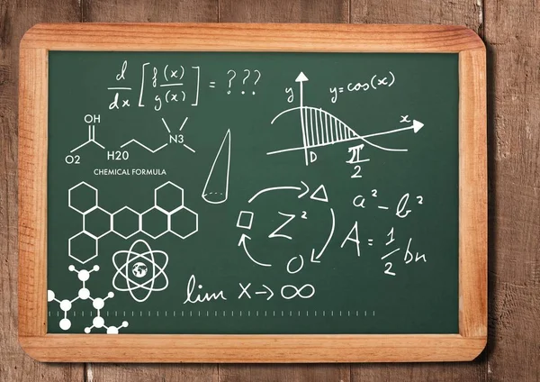 Fórmula de ciencia química en pizarra — Foto de Stock