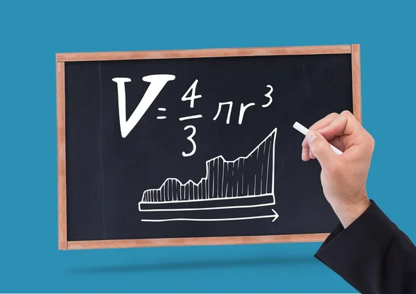 Escritura a mano ecuaciones matemáticas — Foto de Stock