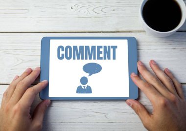 Açıklama metni tablet ekranında 