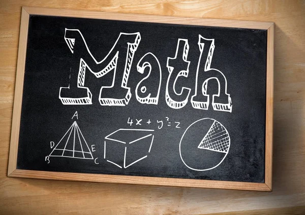 Persamaan matematika di papan tulis dengan kapur — Stok Foto