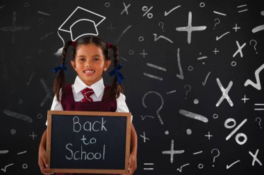 kız öğrenci holding kayrak tahta karşı