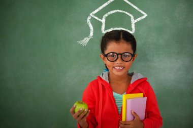 Mezuniyet şapka kız karşı çizim