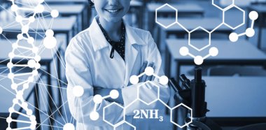 DNA yapısı kız öğrenci karşı