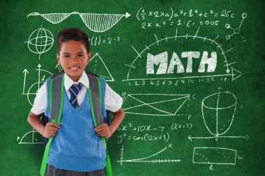 Çantanı taşıyan okul çocuğu